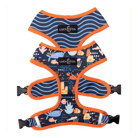 Lucy & Co. Other - Lucy & Co Under the Sea Reversible Neoprene Comfort Dog‎ Harness X-Large